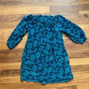 Corduroy floral vintage girls dress